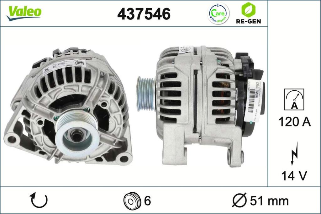 Alternateur VALEO ref. 437546