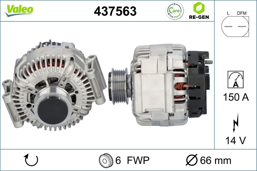Alternador VALEO ref. 437563