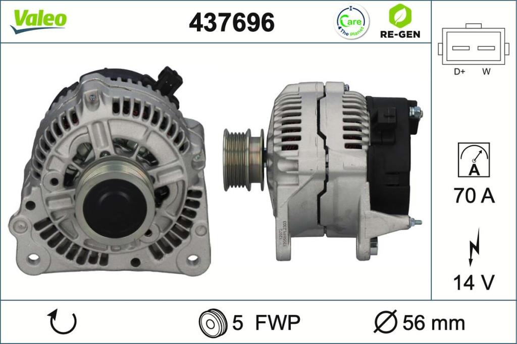 Alternateur VALEO ref. 437696