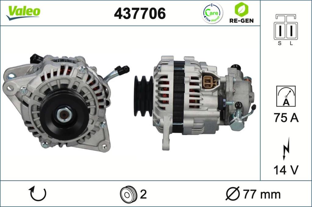 Alternador VALEO ref. 437706