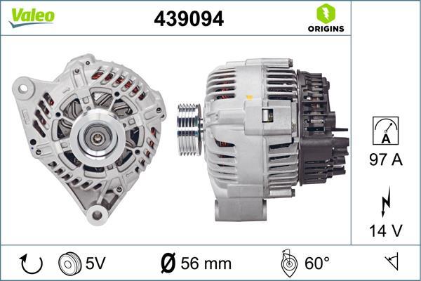 Alternateur VALEO ref. 439094