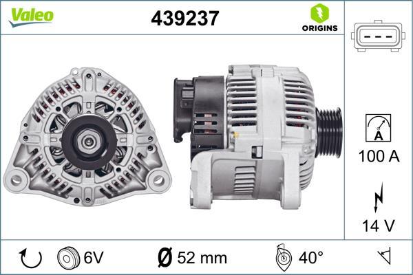 Alternador VALEO ref. 439237