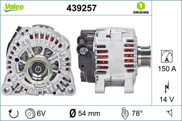 Alternateur VALEO ref. 439257