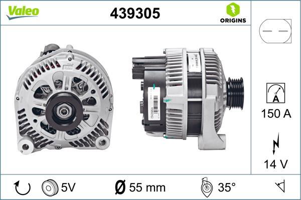 Alternateur VALEO 439305