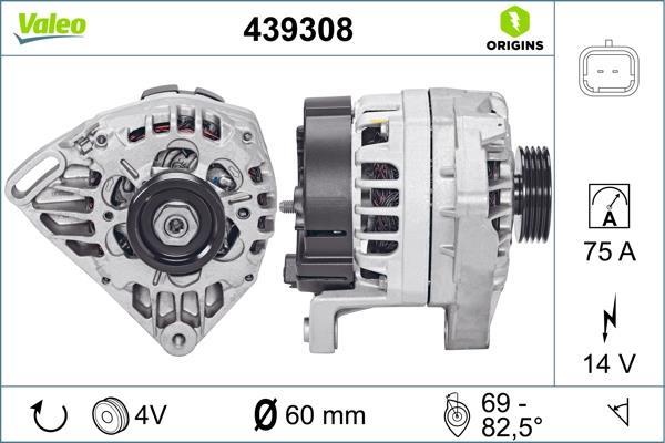 Alternateur VALEO ref. 439308