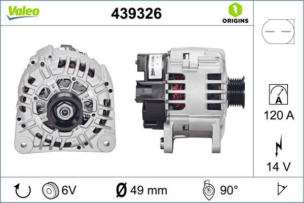Alternateur VALEO ref. 439326