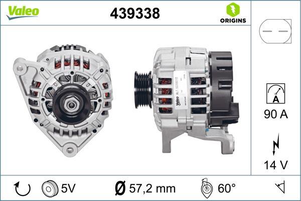 Alternateur VALEO ref. 439338