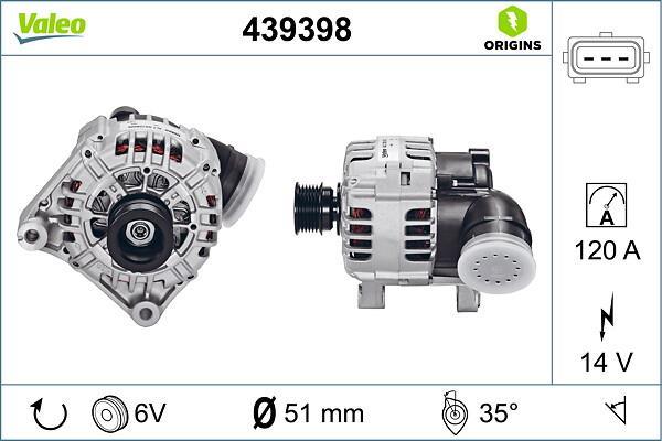 Alternateur VALEO ref. 439398