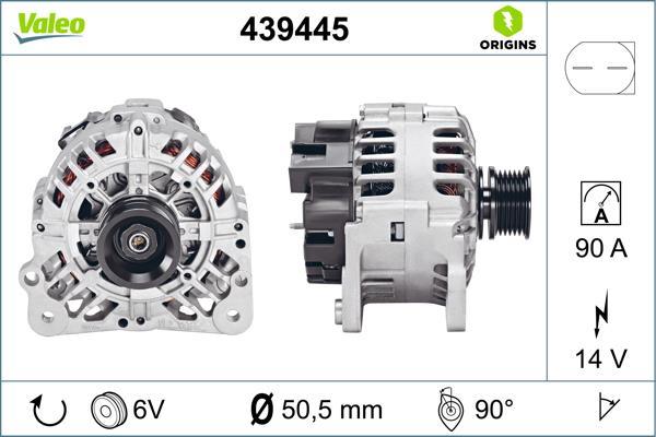 Alternador VALEO ref. 439445