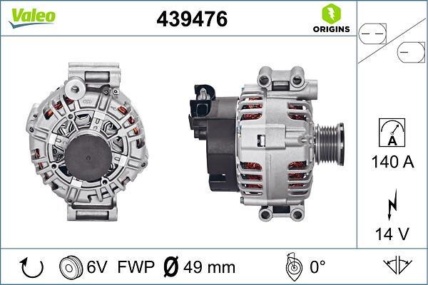 Alternateur VALEO ref. 439476
