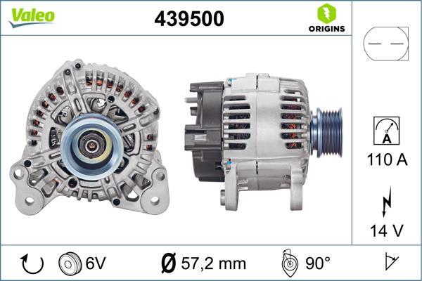 Alternateur VALEO ref. 439500