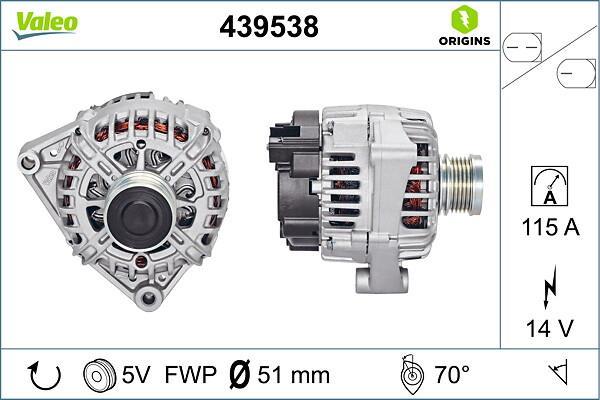 Alternateur VALEO ref. 439538