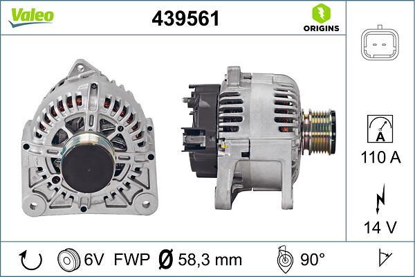 Alternateur VALEO ref. 439561