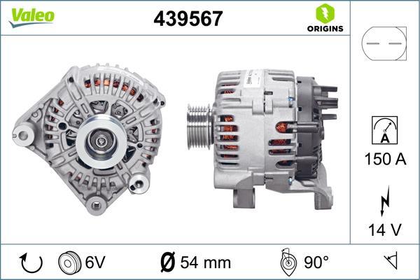 Alternateur VALEO ref. 439567
