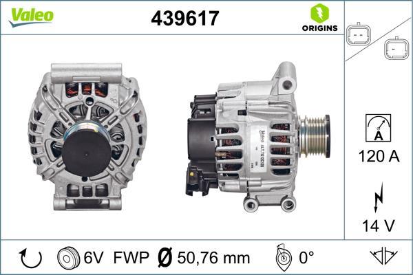 Alternateur VALEO ref. 439617