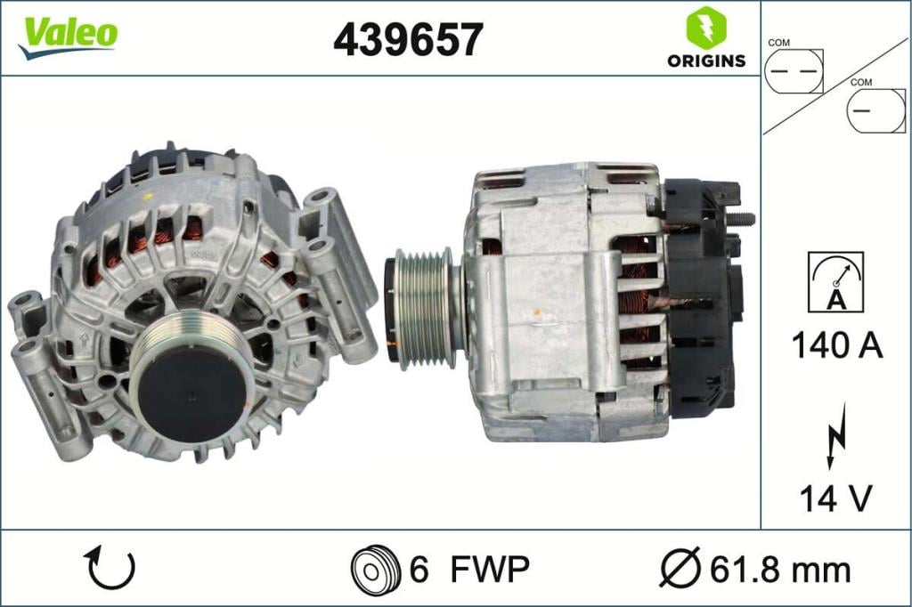 Alternateur VALEO ref. 439657