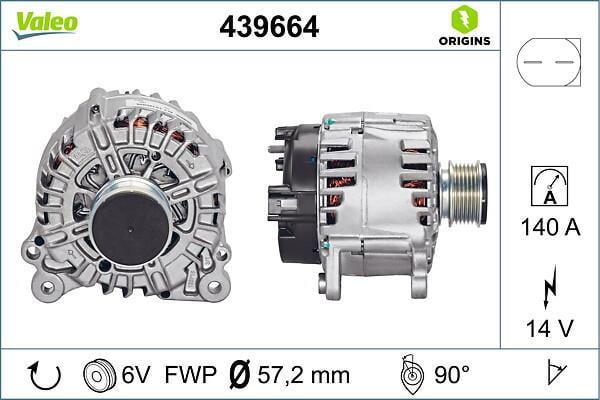 Alternateur VALEO ref. 439664