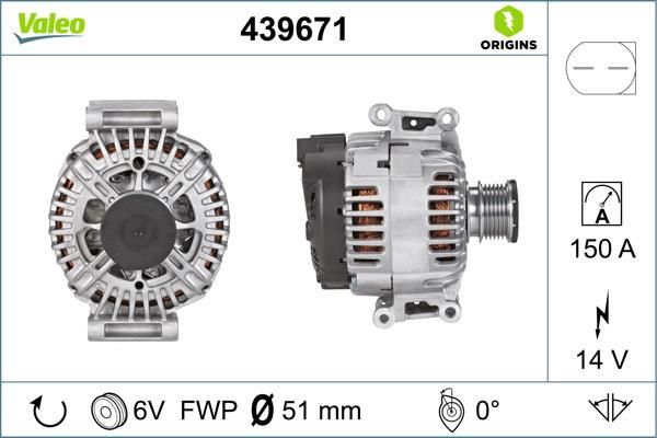 Alternateur VALEO ref. 439671