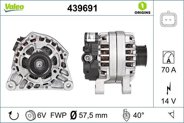 Alternateur VALEO ref. 439691