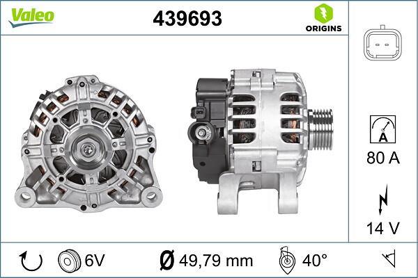 Alternateur VALEO ref. 439693