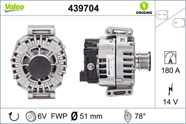 Alternador VALEO ref. 439704