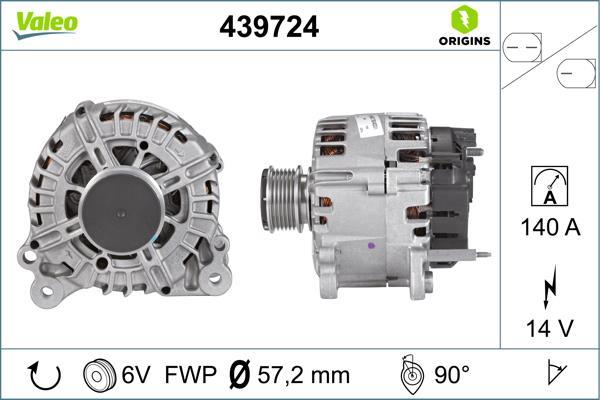 Alternateur VALEO ref. 439724