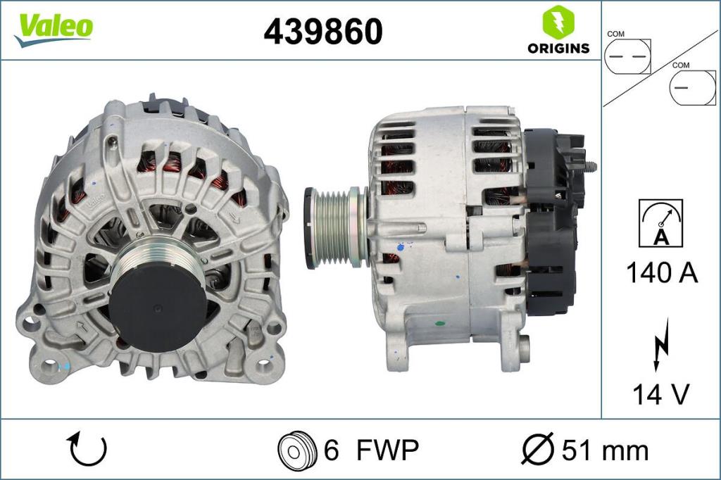 Alternateur VALEO ref. 439860
