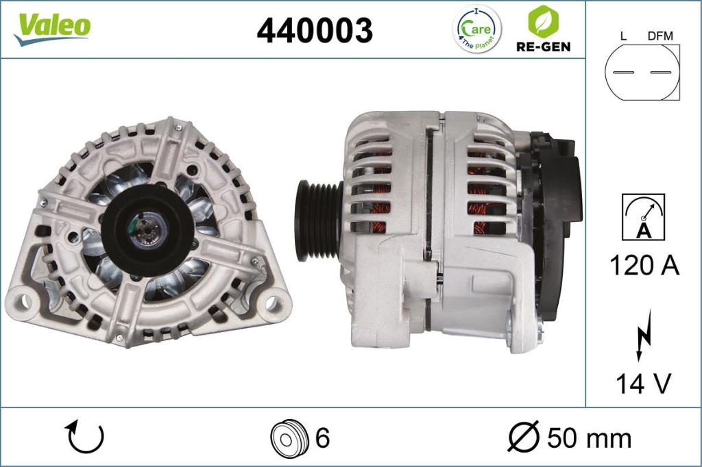 Alternateur VALEO ref. 440003