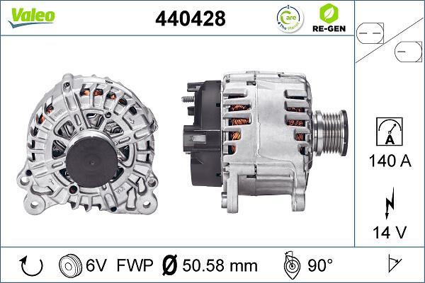 Alternador VALEO ref. 440428