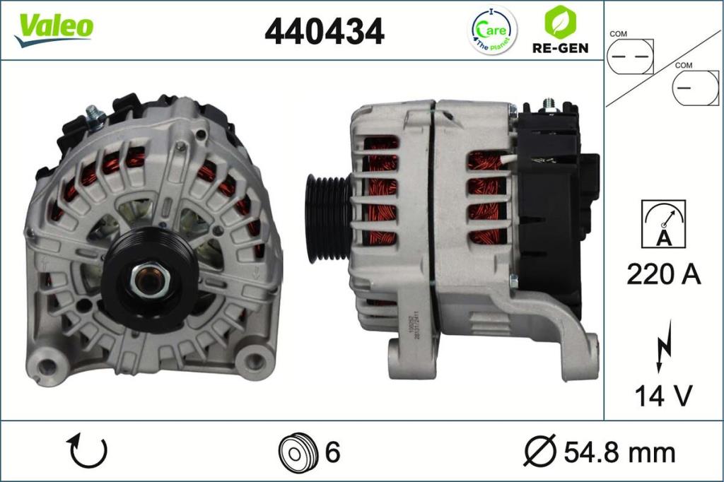 Alternador VALEO ref. 440434