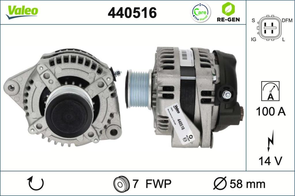 Alternador VALEO ref. 440516
