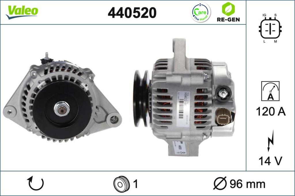 Alternador VALEO ref. 440520