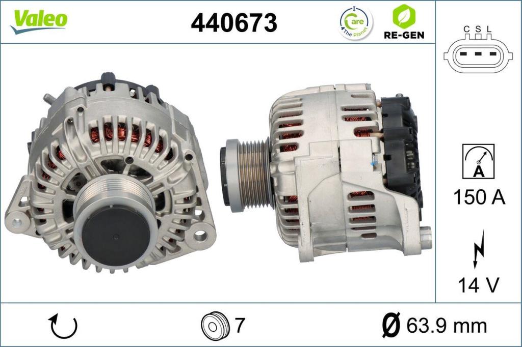 Alternador VALEO ref. 440673