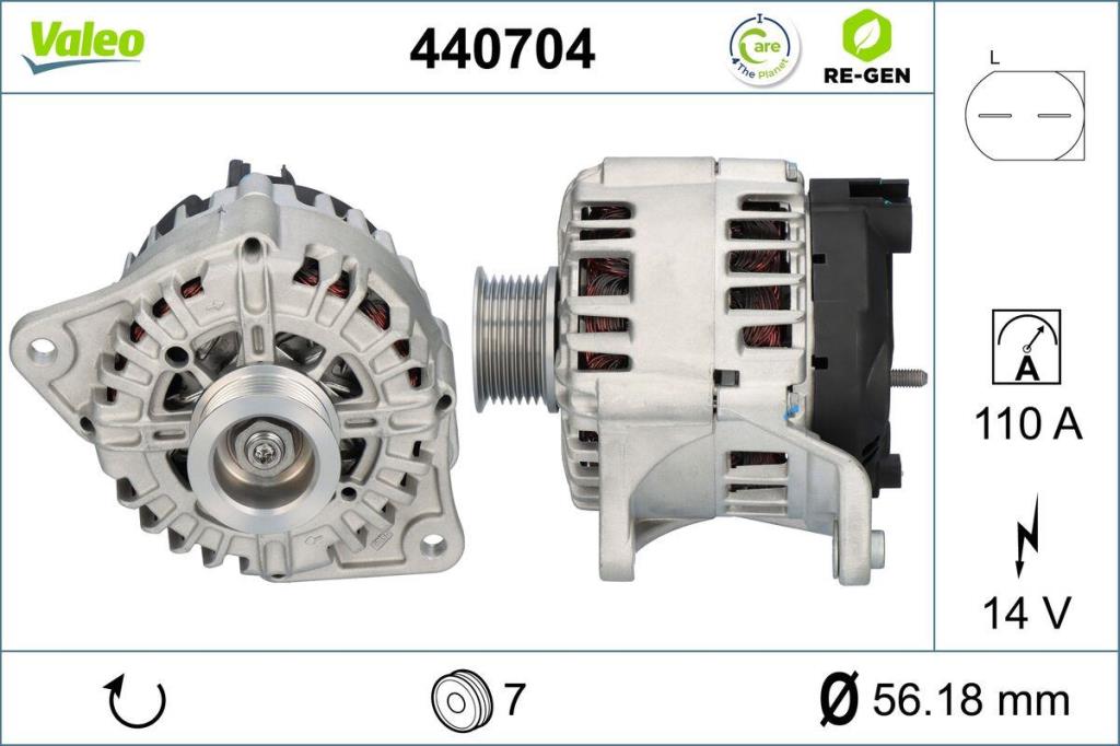 Alternateur VALEO ref. 440704