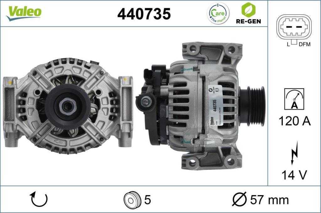 Alternador VALEO ref. 440735