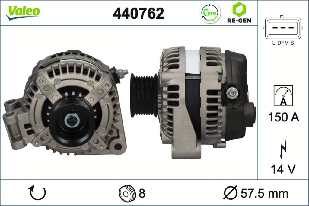 Alternador VALEO ref. 440762