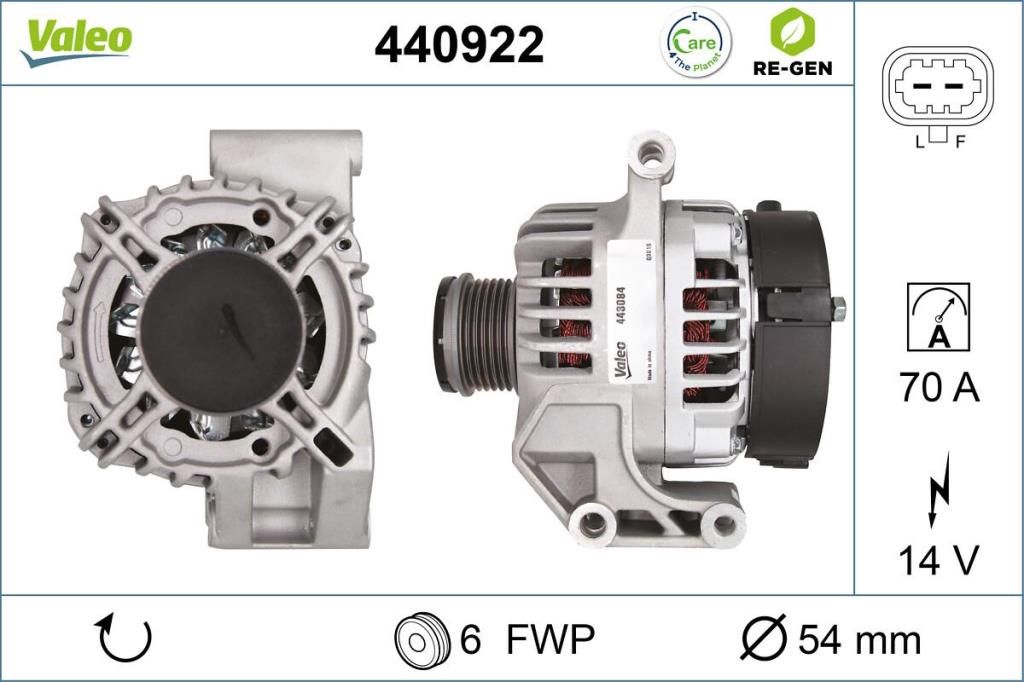 Alternateur VALEO ref. 440922