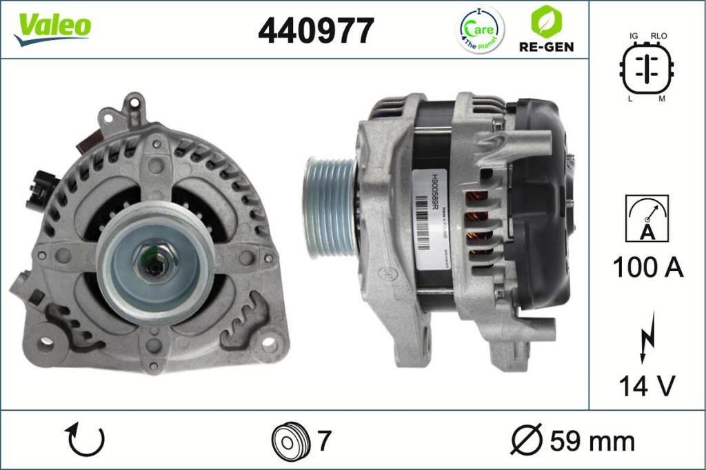 Alternador VALEO ref. 440977
