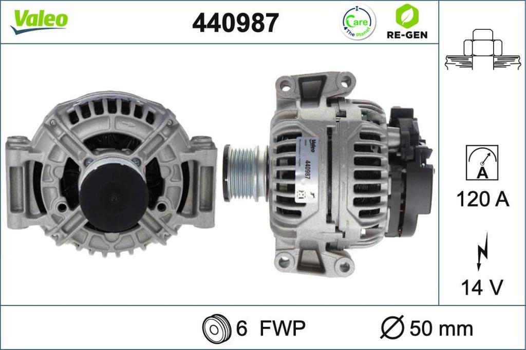 Alternador VALEO ref. 440987