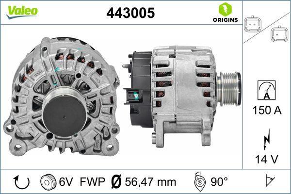 Alternateur VALEO 443005