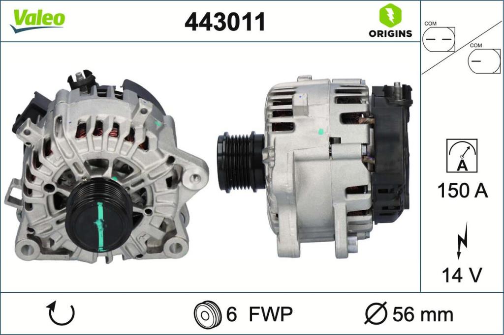Alternateur VALEO 443011