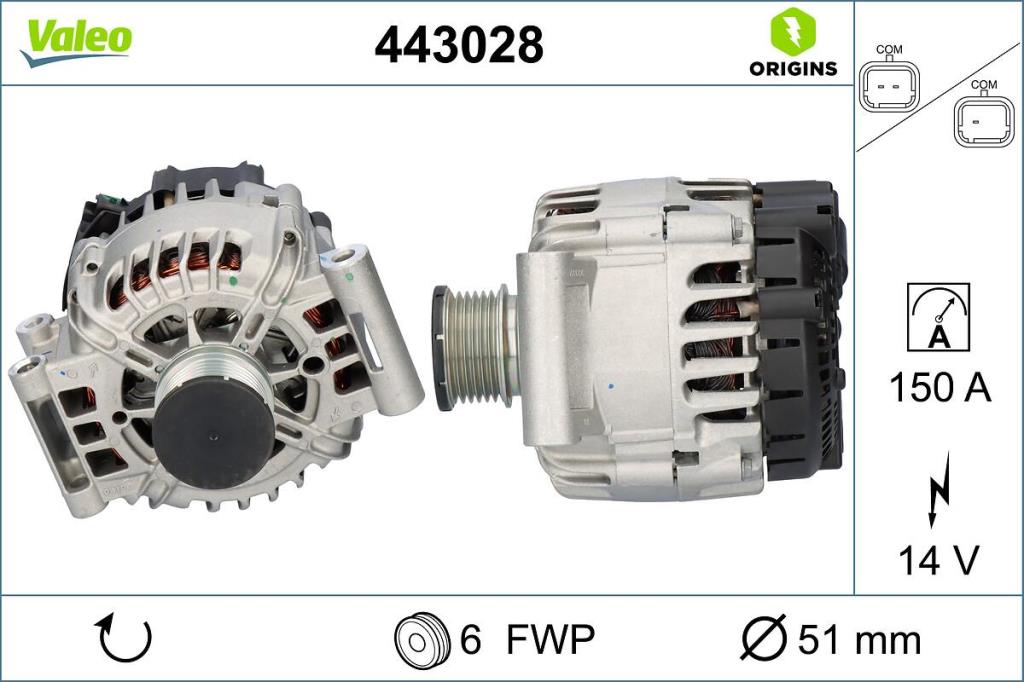 Alternateur VALEO 443028