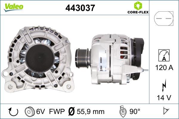 Alternateur VALEO ref. 443037