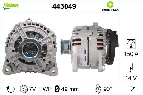 Alternateur VALEO 443049
