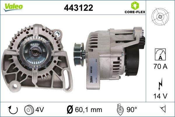 Alternateur VALEO ref. 443122