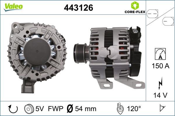 Alternador VALEO ref. 443126