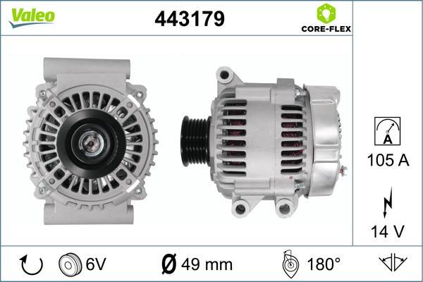 Alternador VALEO ref. 443179