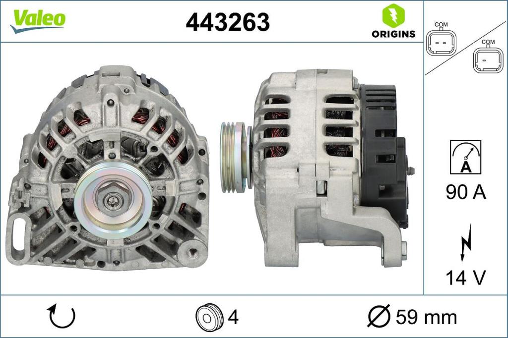 Alternateur VALEO 443263