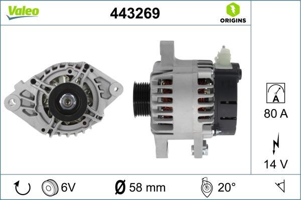 Alternateur VALEO 443269