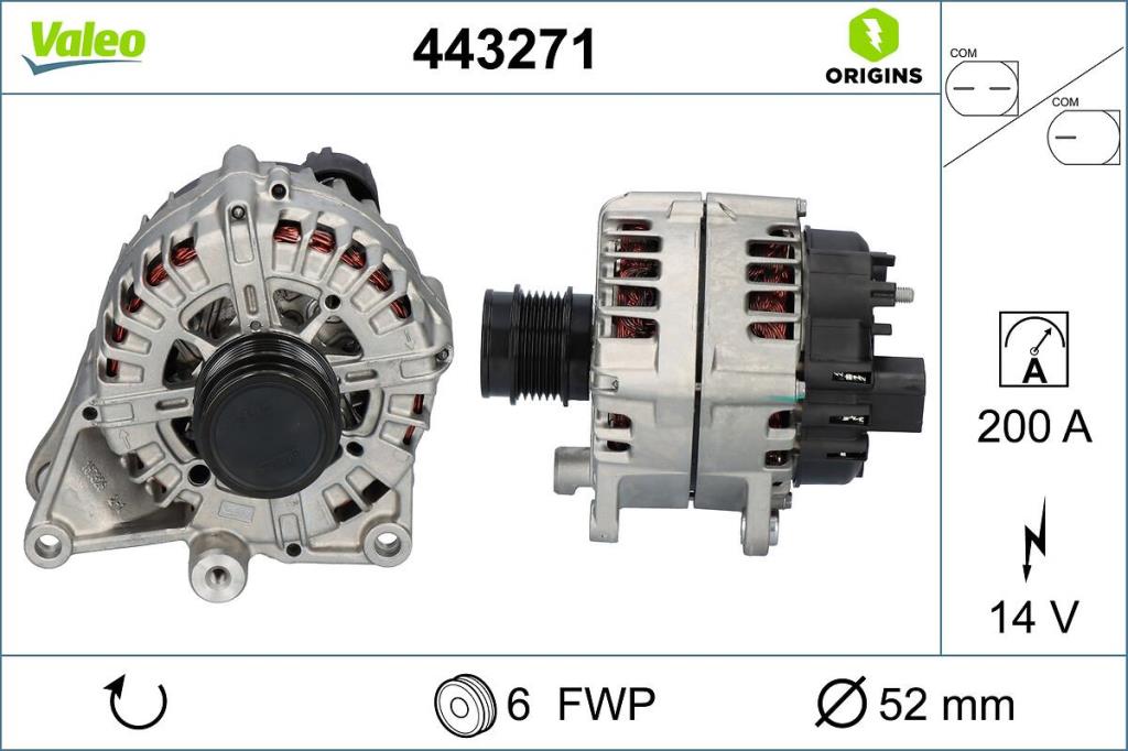 Alternador VALEO ref. 443271